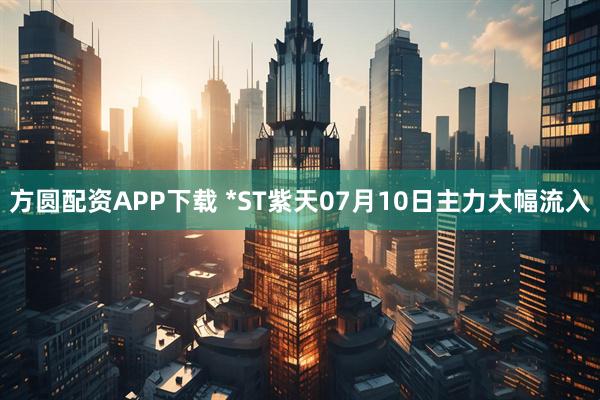 方圆配资APP下载 *ST紫天07月10日主力大幅流入