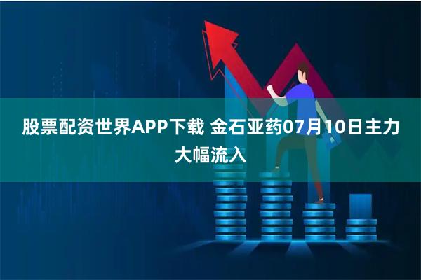 股票配资世界APP下载 金石亚药07月10日主力大幅流入
