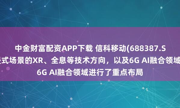中金财富配资APP下载 信科移动(688387.SH)：在面向沉浸式场景的XR、全息等技术方向，以及6G AI融合领域进行了重点布局