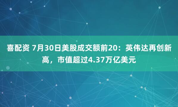 喜配资 7月30日美股成交额前20：英伟达再创新高，市值超过4.37万亿美元