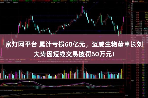 富灯网平台 累计亏损60亿元，迈威生物董事长刘大涛因短线交易被罚60万元！